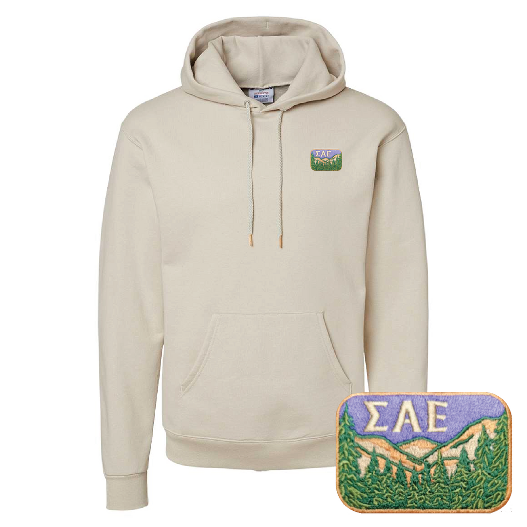 OUTDOORS COLLECTION: SAE Champion Hooded Sweatshirt - The Sigma Alpha Epsilon Store