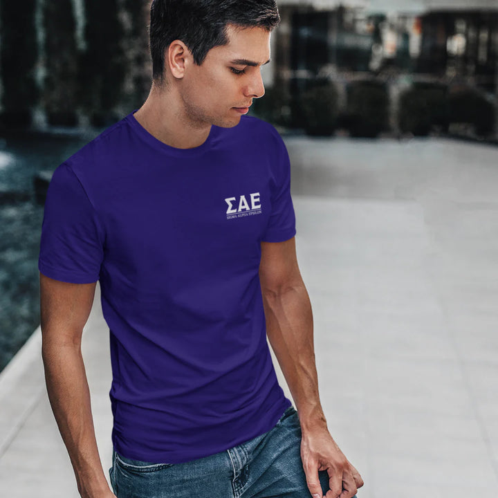 SAE Shield T-Shirt in Purple
