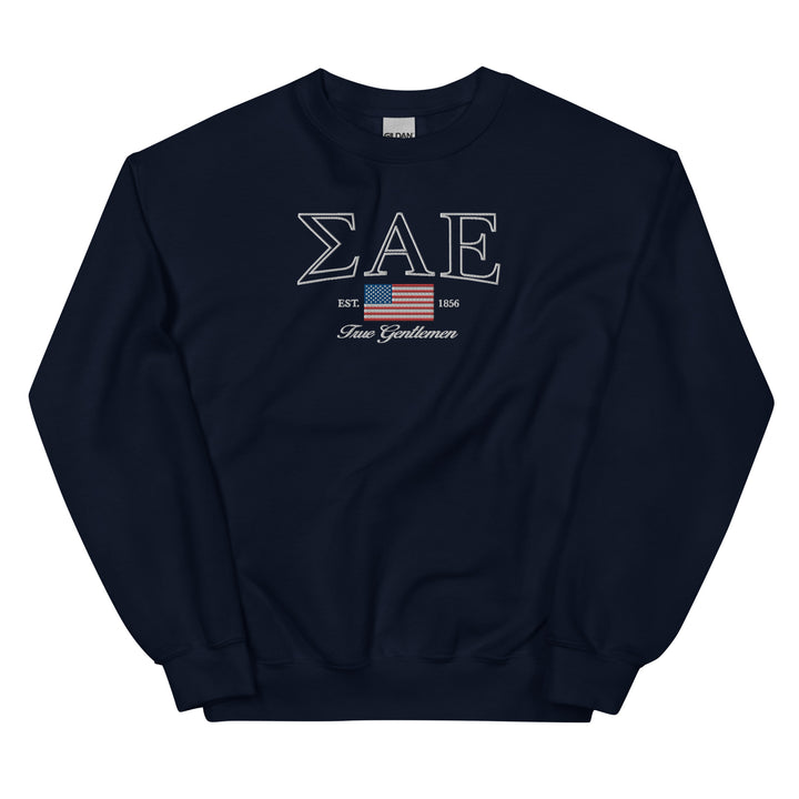 SAE Americana Embroidered Crewneck