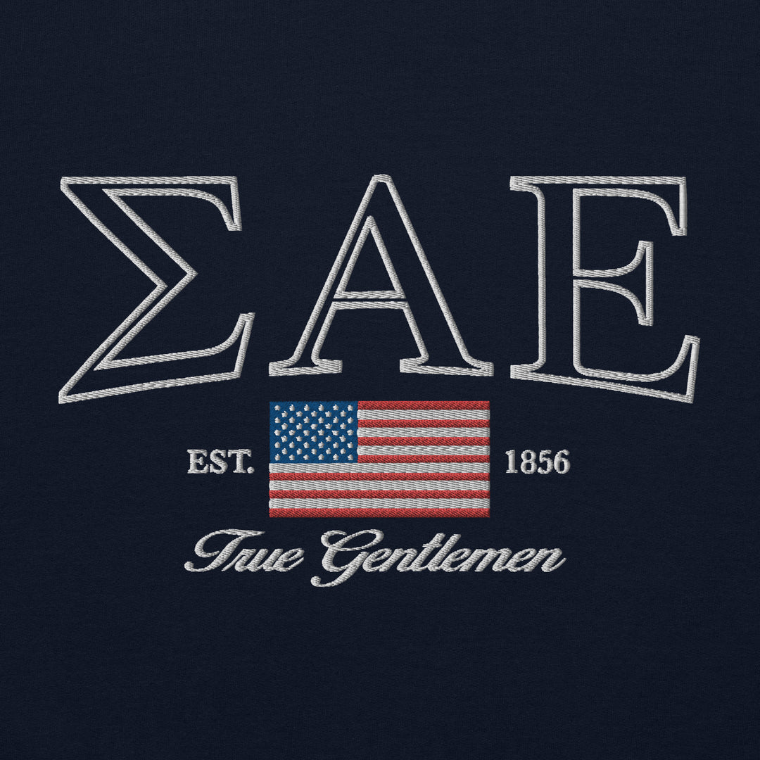 SAE Americana Embroidered Crewneck