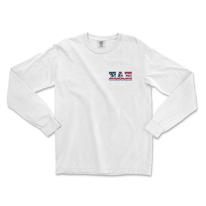 LIMITED RELEASE: SAE 4th of July Long Sleeve T-Shirt by Comfort Colors - The Sigma Alpha Epsilon Store