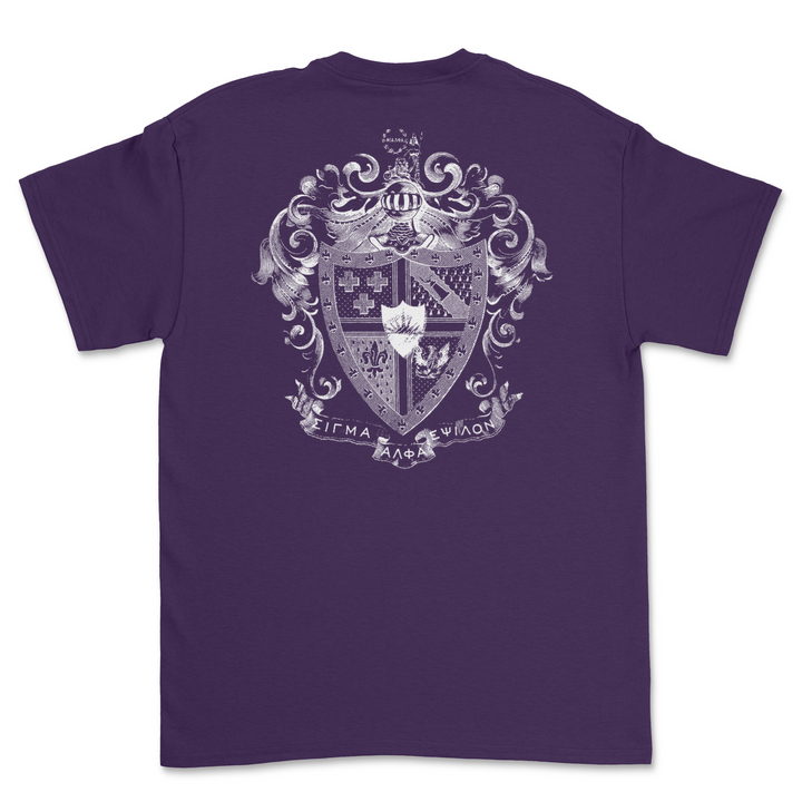 SAE Shield T-Shirt in Purple - The Sigma Alpha Epsilon Store