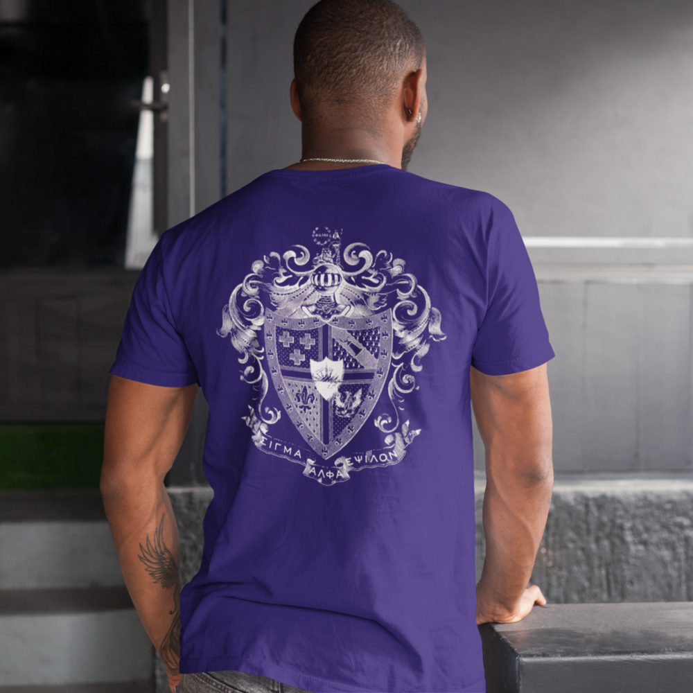 SAE Shield T-Shirt in Purple - The Sigma Alpha Epsilon Store